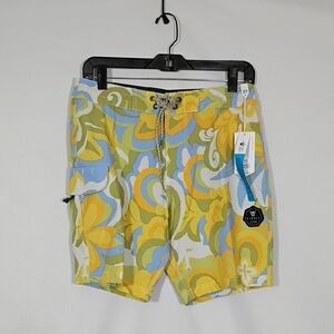 NWT Vissla Mellow 17.5" Boardshort Mens Size 29 Upcycled Coconut Poly Cotton